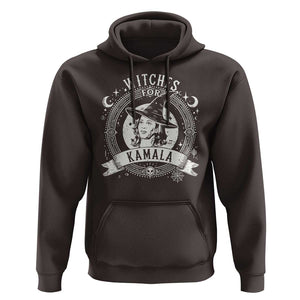 Witches For Kamala Hoodie Harris Madam President 2024 Halloween TS09 Dark Chocolate Print Your Wear