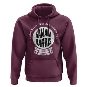 Funny Halloween Witch Kamala Forward Hoodie Looks Like America's Future Is Harris TS09 Maroon Print Your Wear