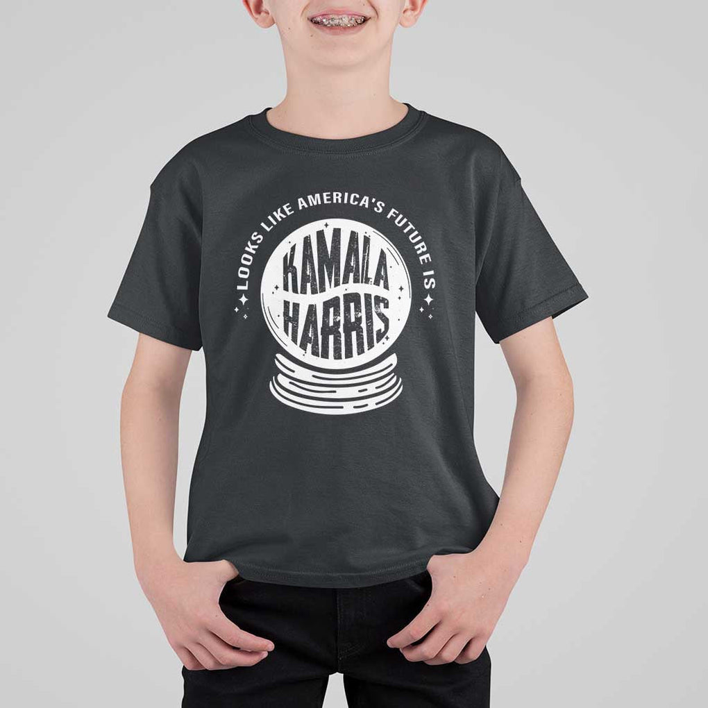 Funny Halloween Witch Kamala Forward T Shirt For Kid Looks Like America's Future Is Harris TS09 Black Print Your Wear