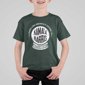 Funny Halloween Witch Kamala Forward T Shirt For Kid Looks Like America's Future Is Harris TS09 Dark Forest Green Print Your Wear