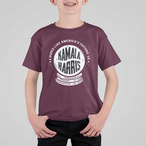 Funny Halloween Witch Kamala Forward T Shirt For Kid Looks Like America's Future Is Harris TS09 Maroon Print Your Wear
