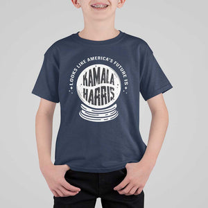 Funny Halloween Witch Kamala Forward T Shirt For Kid Looks Like America's Future Is Harris TS09 Navy Print Your Wear