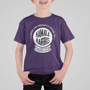 Funny Halloween Witch Kamala Forward T Shirt For Kid Looks Like America's Future Is Harris TS09 Purple Print Your Wear