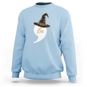 Comma La Harris Sweatshirt Kamala Halloween Witch TS09 Light Blue Print Your Wear
