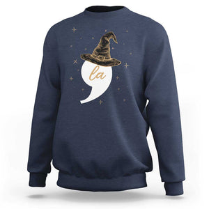 Comma La Harris Sweatshirt Kamala Halloween Witch TS09 Navy Print Your Wear