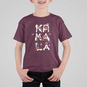 Funny Halloween Kamala 2024 T Shirt For Kid Harris Support US President Spooky Season TS09 Maroon Print Your Wear