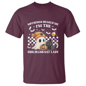 Funny Halloween Harris T Shirt Nothing Scares Me I'm The Childless Cat Lady Kamala 2024 TS09 Maroon Print Your Wear