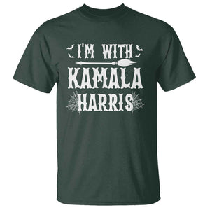Funny Halloween Harris Costume T Shirt I'm With Kamala Couple Matching TS09 Dark Forest Green Print Your Wear