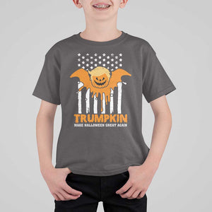 Funny Halloween Trump T Shirt For Kid Trumpkin Make Halloween Great Again Pumkin Spooky Season TS09 Dark Chocolate Print Your Wear