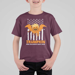 Funny Halloween Trump T Shirt For Kid Trumpkin Make Halloween Great Again Pumkin Spooky Season TS09 Maroon Print Your Wear