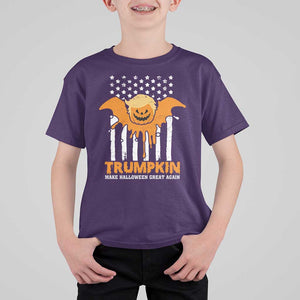 Funny Halloween Trump T Shirt For Kid Trumpkin Make Halloween Great Again Pumkin Spooky Season TS09 Purple Print Your Wear