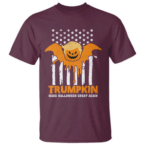Funny Halloween Trump T Shirt Trumpkin Make Halloween Great Again Pumkin Spooky Season TS09 Maroon Print Your Wear