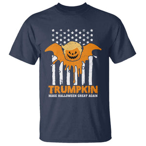 Funny Halloween Trump T Shirt Trumpkin Make Halloween Great Again Pumkin Spooky Season TS09 Navy Print Your Wear