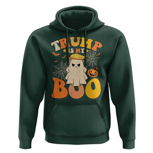 Funny Halloween Trump Hoodie Trump Is My Boo Cute Ghost TS09 Dark Forest Green Print Your Wear