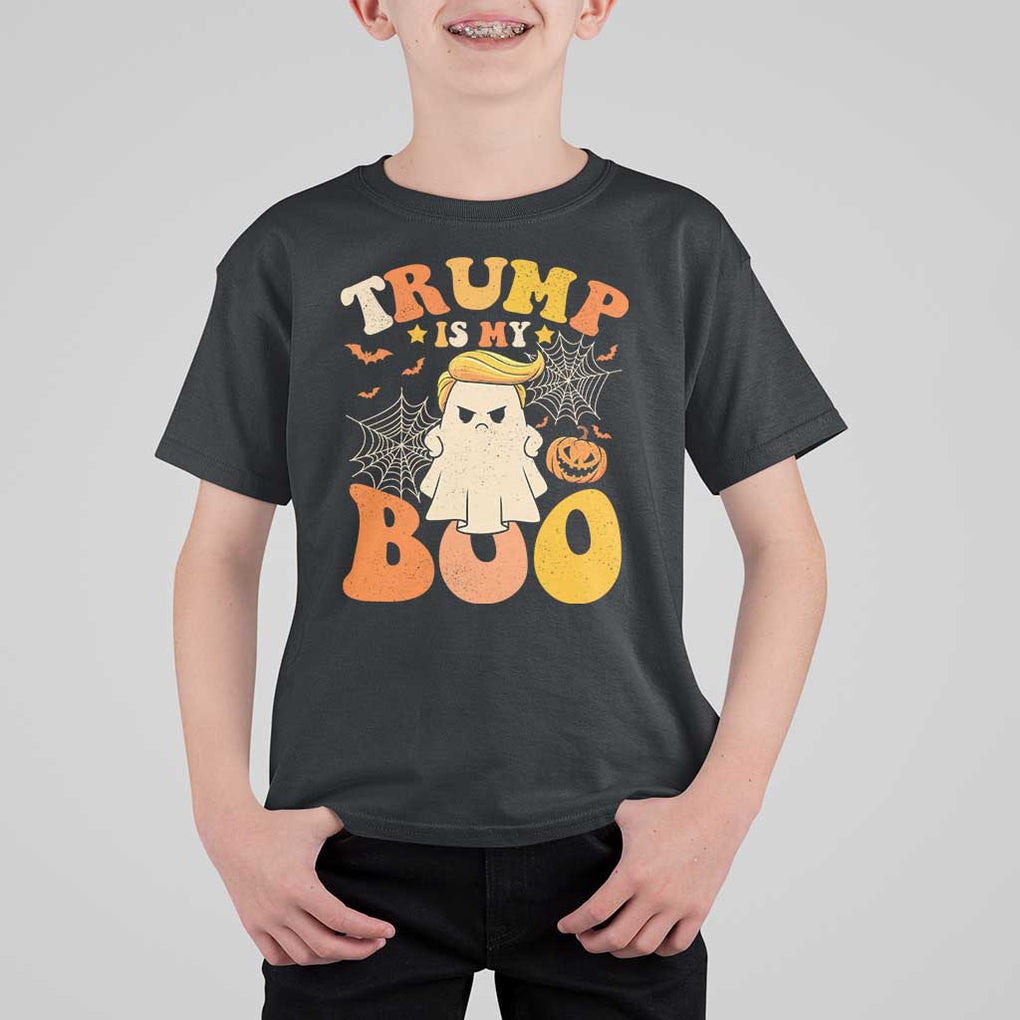 Funny Halloween Trump T Shirt For Kid Trump Is My Boo Cute Ghost TS09 Black Print Your Wear