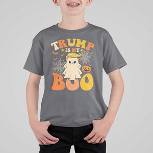 Funny Halloween Trump T Shirt For Kid Trump Is My Boo Cute Ghost TS09 Charcoal Print Your Wear