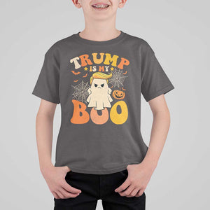 Funny Halloween Trump T Shirt For Kid Trump Is My Boo Cute Ghost TS09 Dark Chocolate Print Your Wear
