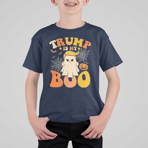 Funny Halloween Trump T Shirt For Kid Trump Is My Boo Cute Ghost TS09 Navy Print Your Wear