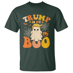 Funny Halloween Trump T Shirt Trump Is My Boo Cute Ghost TS09 Dark Forest Green Print Your Wear