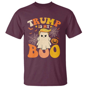 Funny Halloween Trump T Shirt Trump Is My Boo Cute Ghost TS09 Maroon Print Your Wear