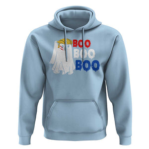 Funny Halloween Trump Fighting Hoodie Cute Ghost Raise Fist Boo Boo Boo TS09 Light Blue Print Your Wear