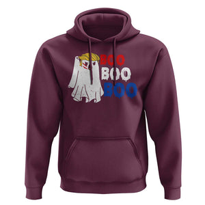 Funny Halloween Trump Fighting Hoodie Cute Ghost Raise Fist Boo Boo Boo TS09 Maroon Print Your Wear