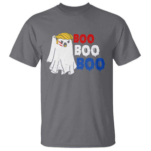 Funny Halloween Trump Fighting T Shirt Cute Ghost Raise Fist Boo Boo Boo TS09 Charcoal Print Your Wear