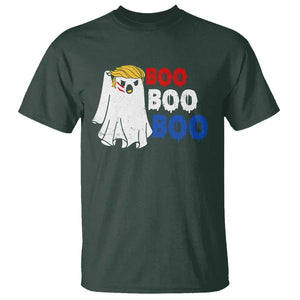 Funny Halloween Trump Fighting T Shirt Cute Ghost Raise Fist Boo Boo Boo TS09 Dark Forest Green Print Your Wear