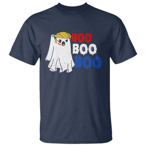 Funny Halloween Trump Fighting T Shirt Cute Ghost Raise Fist Boo Boo Boo TS09 Navy Print Your Wear