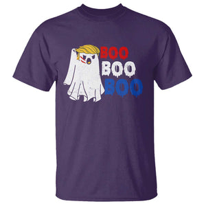 Funny Halloween Trump Fighting T Shirt Cute Ghost Raise Fist Boo Boo Boo TS09 Purple Print Your Wear