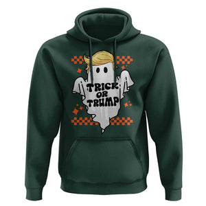 Funny Halloween Trump Hoodie Trick Or Trump Cute Ghost TS09 Dark Forest Green Print Your Wear
