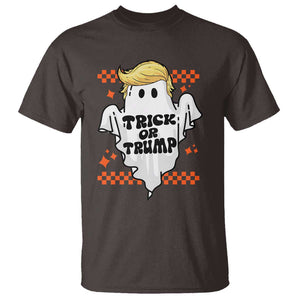 Funny Halloween Trump T Shirt Trick Or Trump Cute Ghost TS09 Dark Chocolate Print Your Wear