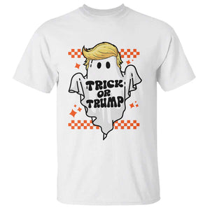 Funny Halloween Trump T Shirt Trick Or Trump Cute Ghost TS09 White Print Your Wear