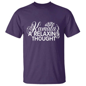 Harris 2024 T Shirt Kamala Is A Relaxing Thought Buterfly TS09 Purple Print Your Wear