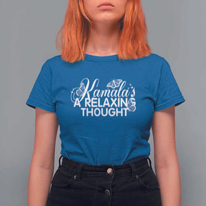 Harris 2024 T Shirt For Women Kamala Is A Relaxing Thought Buterfly TS09 Royal Blue Print Your Wear