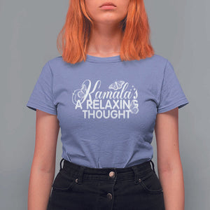 Harris 2024 T Shirt For Women Kamala Is A Relaxing Thought Buterfly TS09 Violet Print Your Wear