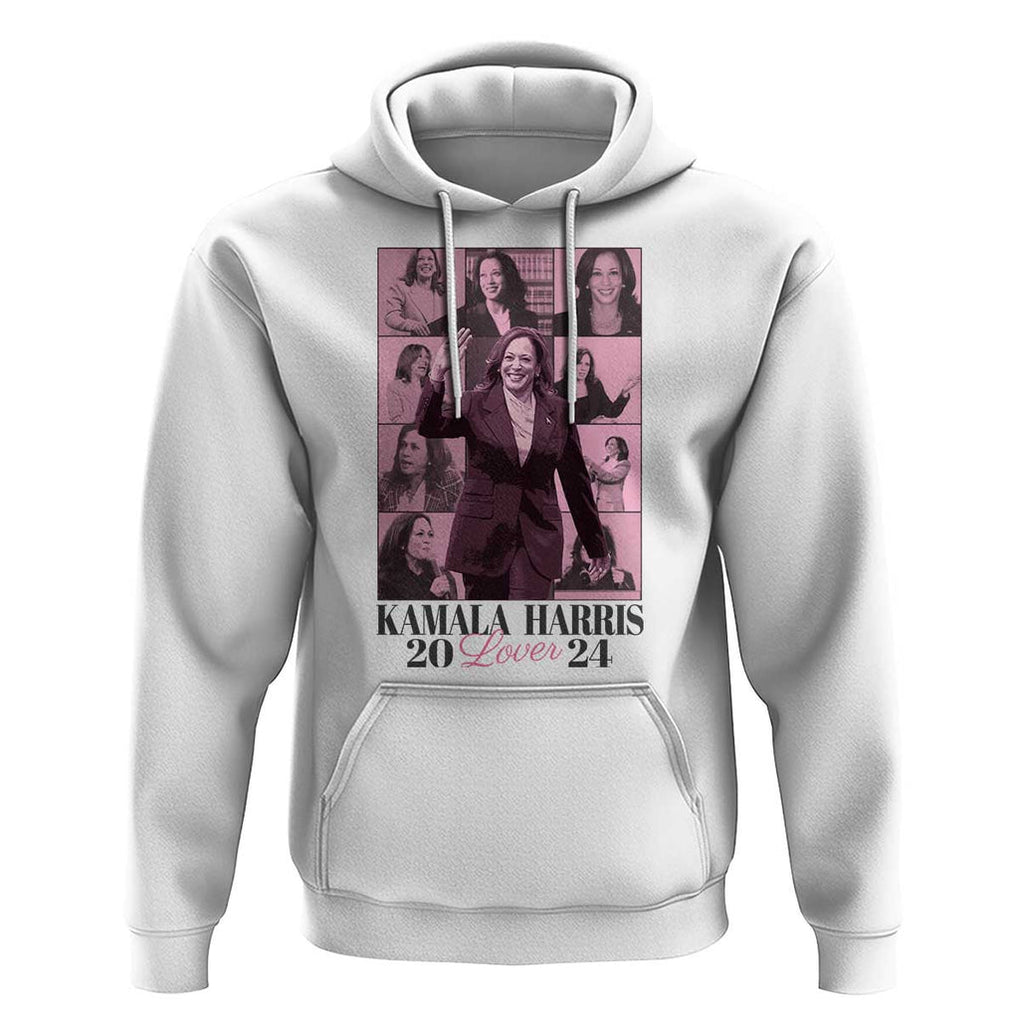 Harris Eras Hoodie Pink Kamala Lover Era 2024 TS09 White Print Your Wear