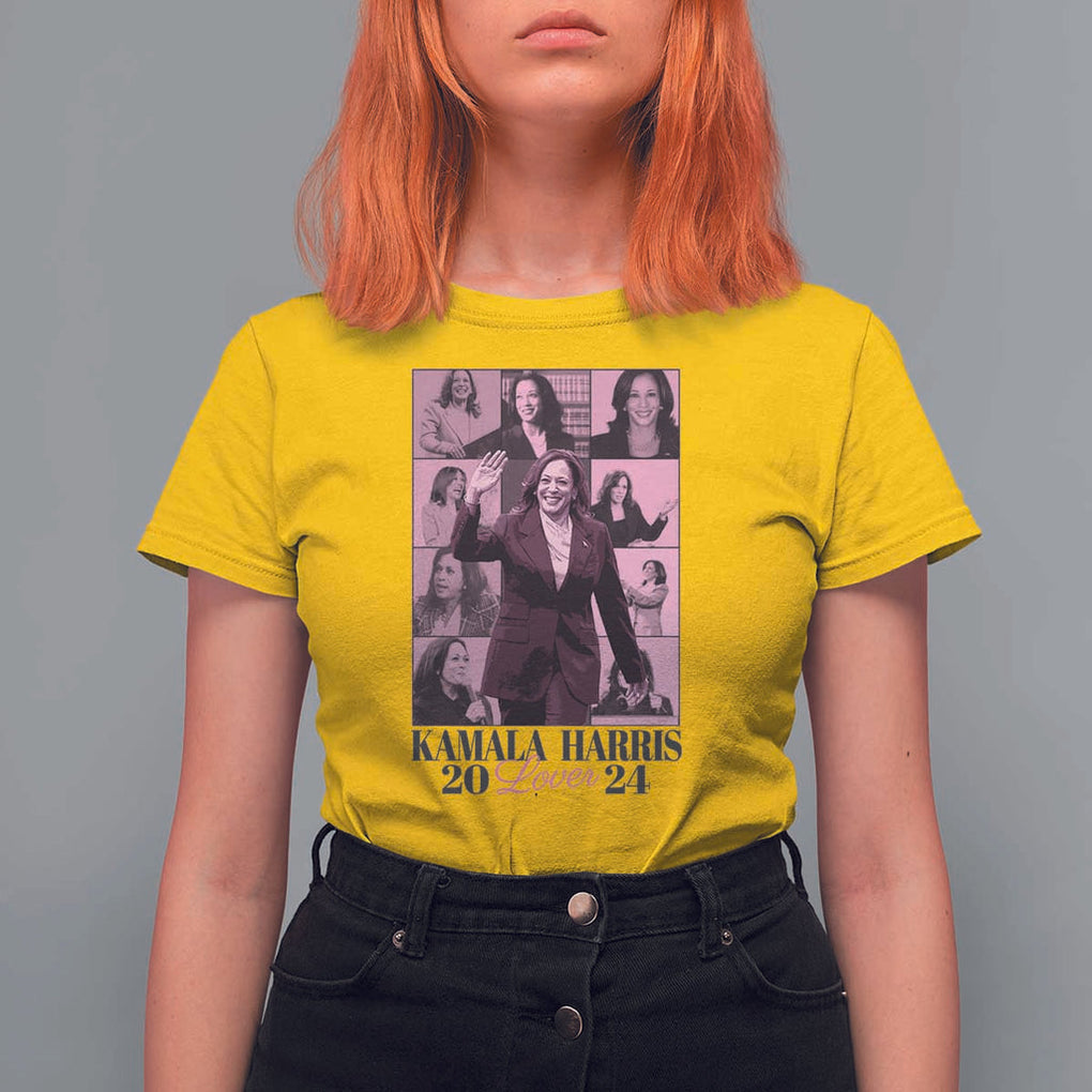 Harris Eras T Shirt For Women Pink Kamala Lover Era 2024 TS09 Daisy Print Your Wear
