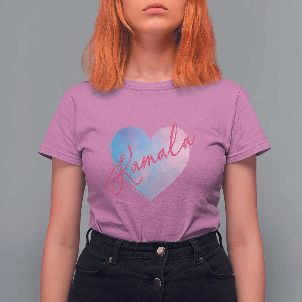 Kamala Lover T Shirt For Women Pink Blue Sky Harris Madam President TS09 Azalea Print Your Wear
