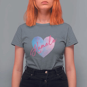 Kamala Lover T Shirt For Women Pink Blue Sky Harris Madam President TS09 Charcoal Print Your Wear