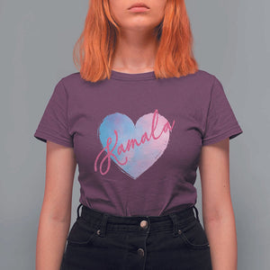 Kamala Lover T Shirt For Women Pink Blue Sky Harris Madam President TS09 Maroon Print Your Wear