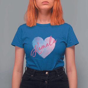 Kamala Lover T Shirt For Women Pink Blue Sky Harris Madam President TS09 Royal Blue Print Your Wear