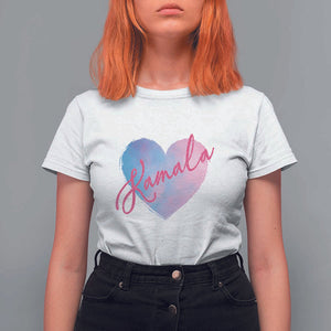 Kamala Lover T Shirt For Women Pink Blue Sky Harris Madam President TS09 White Print Your Wear