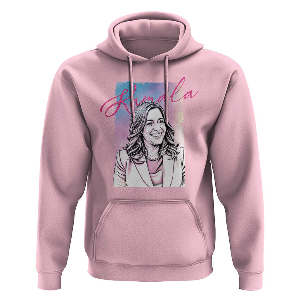 Kamala Lover Hoodie Pink Blue Sky Harris For President TS09 Light Pink Print Your Wear