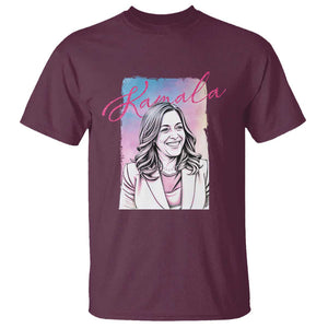 Kamala Lover T Shirt Pink Blue Sky Harris For President TS09 Maroon Print Your Wear