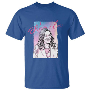 Kamala Lover T Shirt Pink Blue Sky Harris For President TS09 Royal Blue Print Your Wear