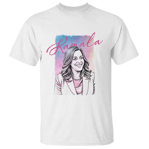 Kamala Lover T Shirt Pink Blue Sky Harris For President TS09 White Print Your Wear