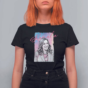 Kamala Lover T Shirt For Women Pink Blue Sky Harris For President TS09 Black Print Your Wear
