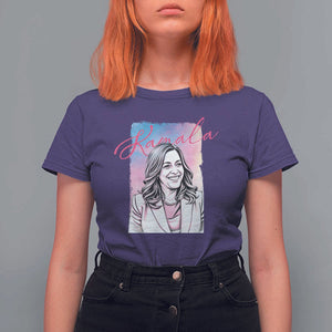 Kamala Lover T Shirt For Women Pink Blue Sky Harris For President TS09 Purple Print Your Wear