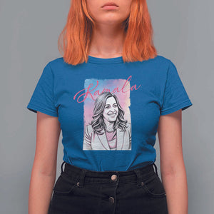 Kamala Lover T Shirt For Women Pink Blue Sky Harris For President TS09 Royal Blue Print Your Wear